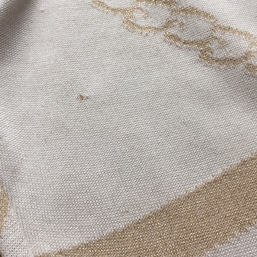Ming Wang Open blazer/single hook @neck White/gold - Picture 8 of 8